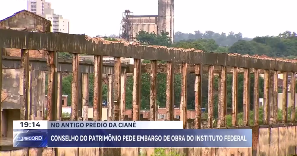 Conselho do Patrimônio Histórico Solicita Embargo de Obras do Instituto Federal em Ribeirão Preto