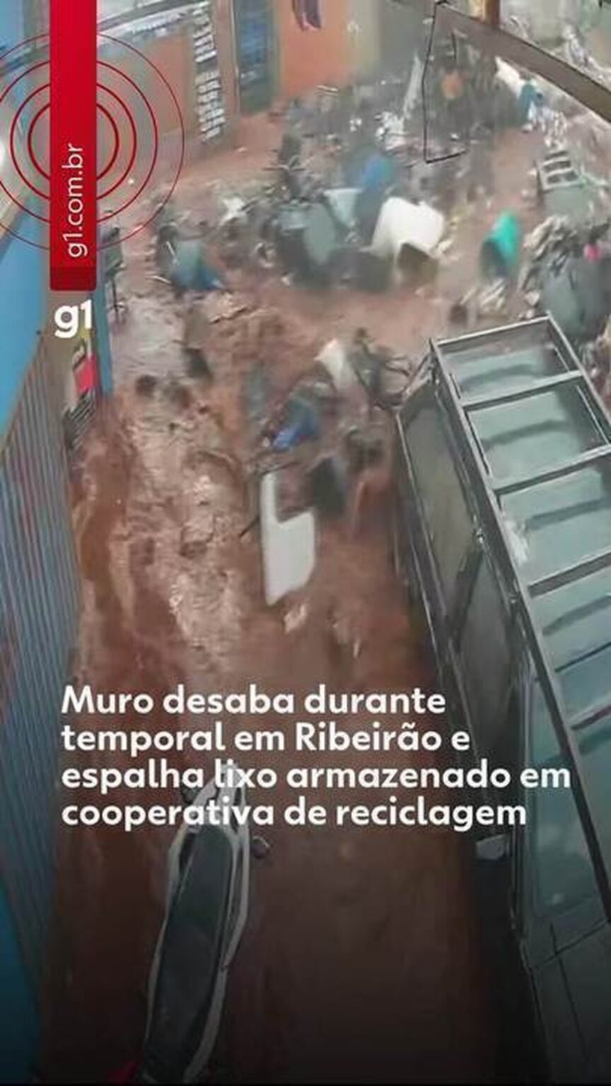 Desabamento de Muro de Reciclagem Causa Destroços em Ribeirão Preto: 'Veio Tudo na Minha Porta'