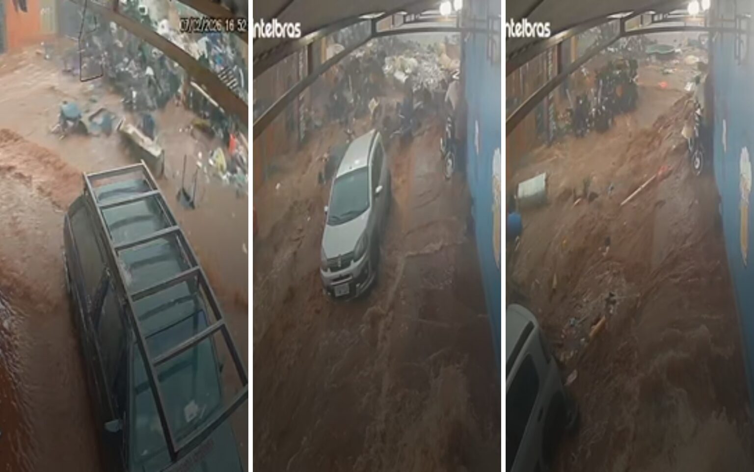 Temporal em Ribeirão Preto: Muro de Cooperativa Desaba e Lixo se Espalha pelas Ruas