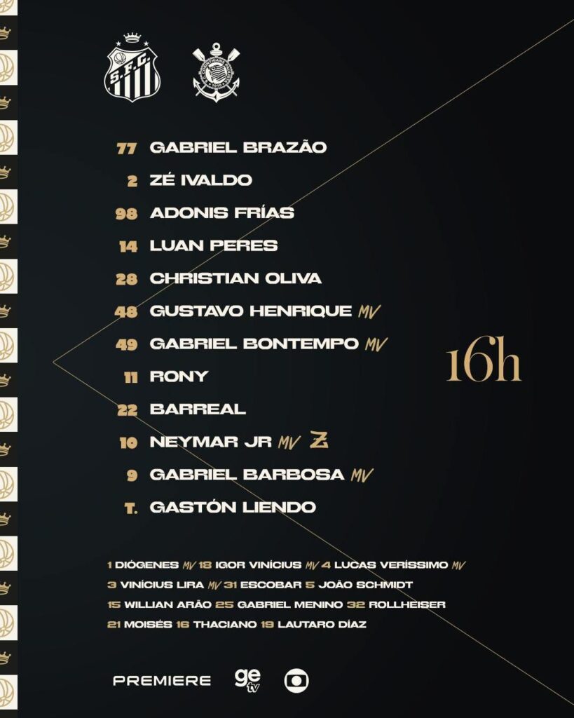 Santos x Corinthians: Estrategista Adota Três Zagueiros para o Clássico