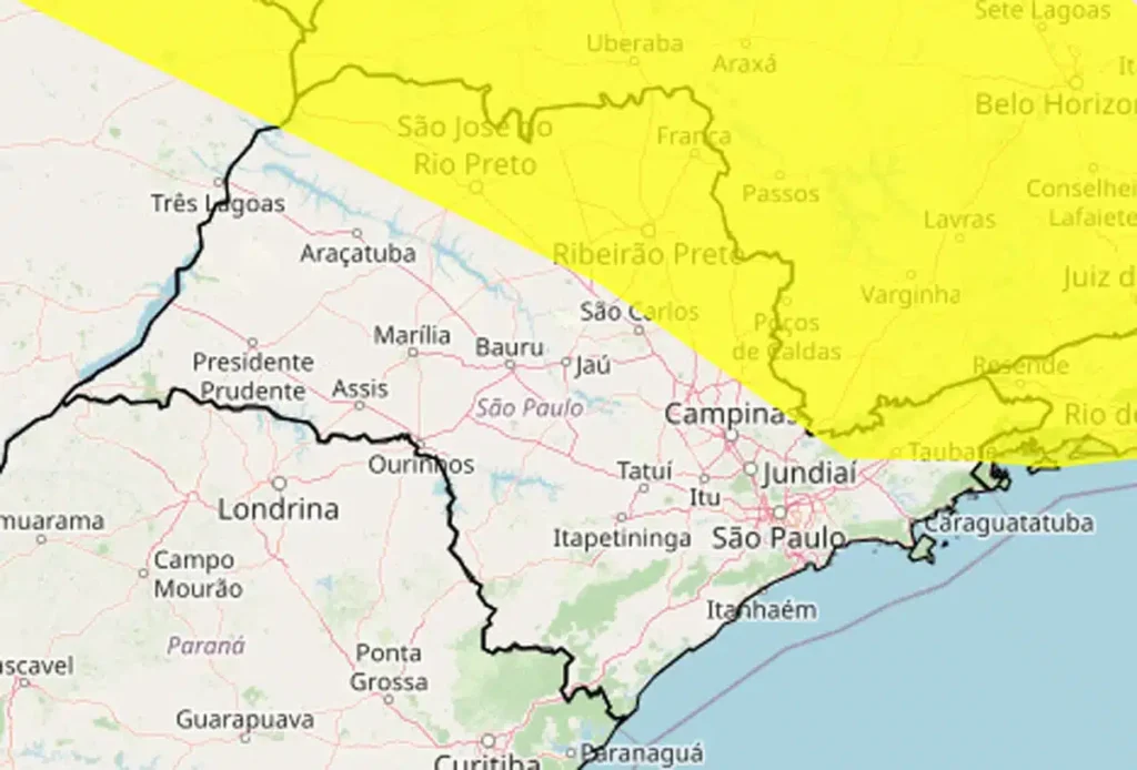 Alerta de Tempestade e Granizo Marcam Início da Semana no Interior de SP Alerta de Tempestade e Granizo Marcam Início da Semana no Interior de SP