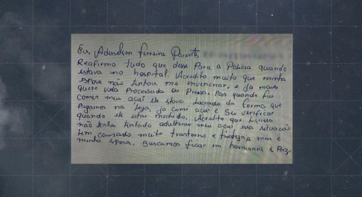 Jovem Sobrevive a Açaí Envenenado e Defende Inocência da Namorada: 'Não Quero Vê-la Processada'