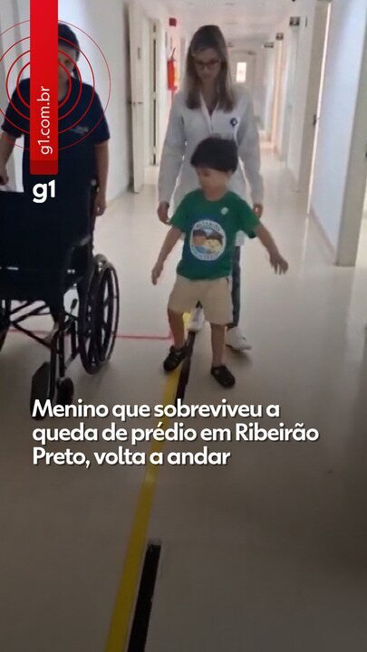 Menino que Sobreviveu a Queda de Prédio em Ribeirão Preto Retorna a Andar Menino que Sobreviveu a Queda de Prédio em Ribeirão Preto Retorna a Andar